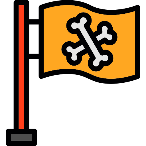 piracka flaga Generic color lineal-color ikona