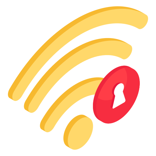 bezpieczne wi-fi Generic color fill ikona