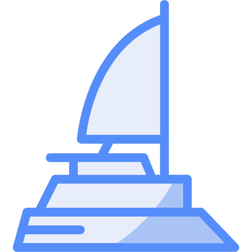 catamarán Generic color lineal-color icono