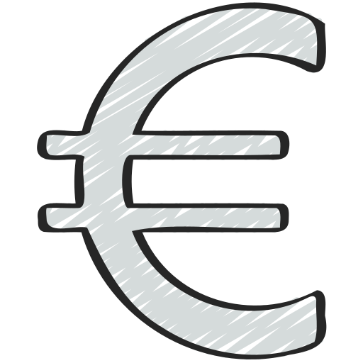 znak euro Juicy Fish Sketchy ikona