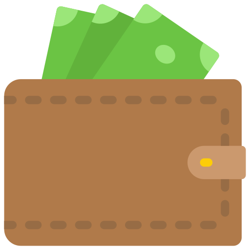 Wallet Juicy Fish Flat icon