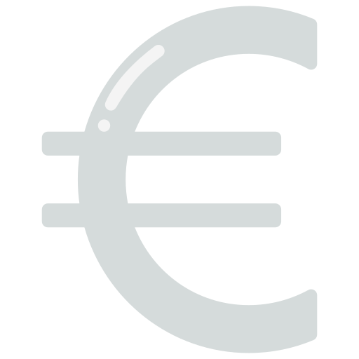 signo del euro Juicy Fish Flat icono