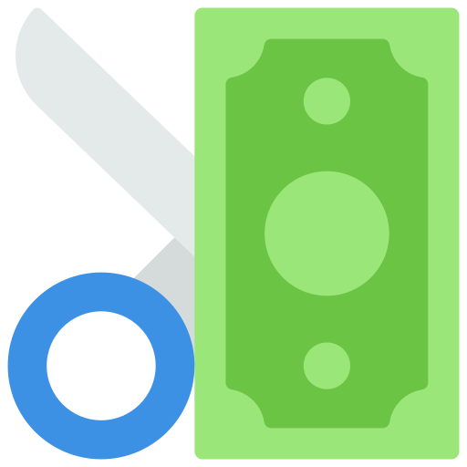 Cut money Juicy Fish Flat icon