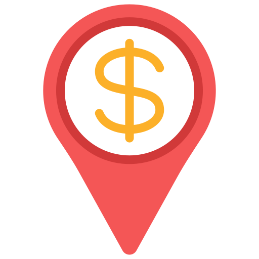 Location pin Juicy Fish Flat icon