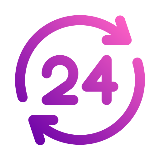 24 hours support Generic gradient fill icon