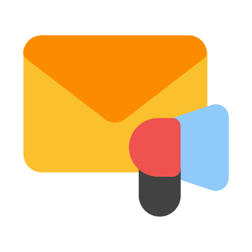 marketing e-mailowy Generic color fill ikona