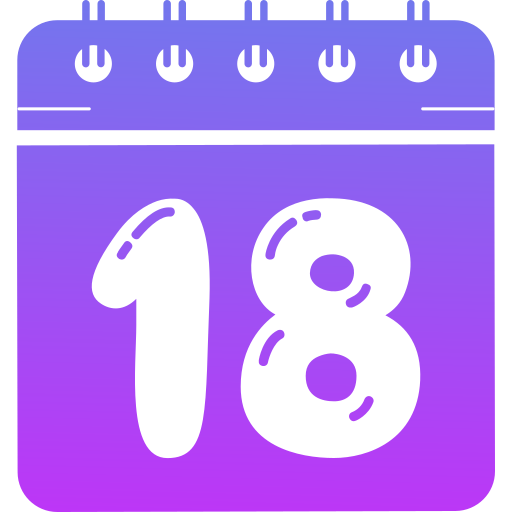 osiemnaście Generic gradient fill ikona