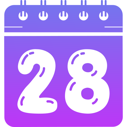 dwadzieścia osiem Generic gradient fill ikona