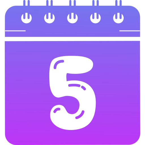 Пять Generic gradient fill иконка