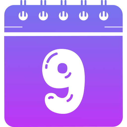nueve Generic gradient fill icono