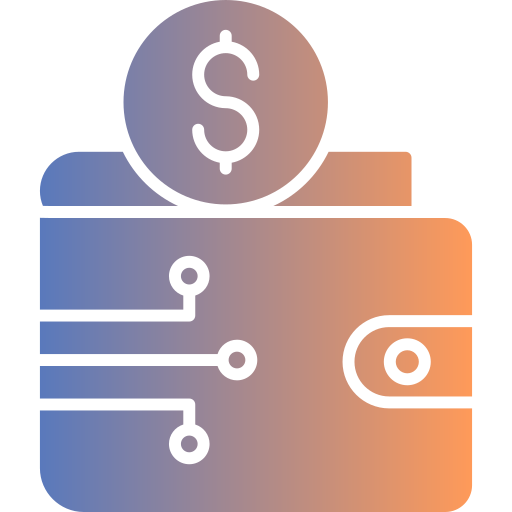 billetera electrónica Generic gradient fill icono