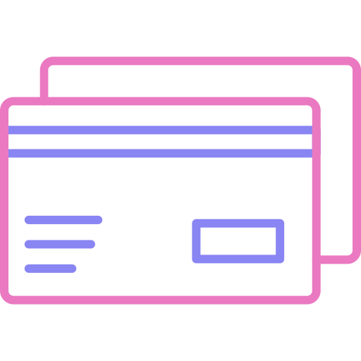 kredietkaart Generic color outline icoon