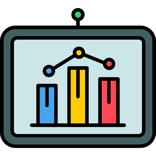 Bar chart Generic color lineal-color icon