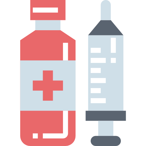 Syringe Smalllikeart Flat icon