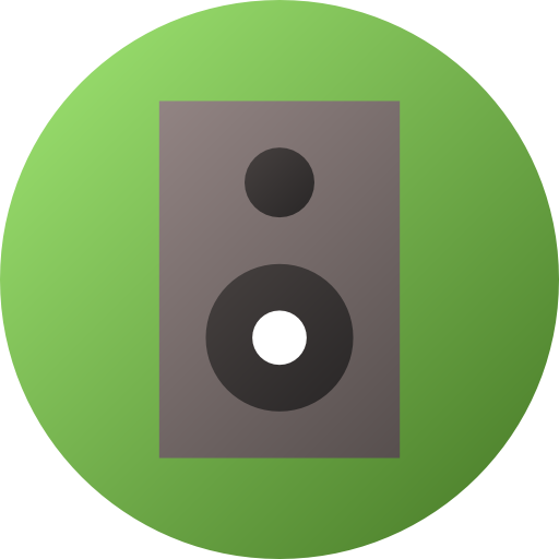 스피커 Flat Circular Gradient icon