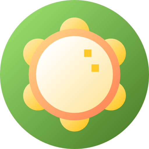 pandereta Flat Circular Gradient icono