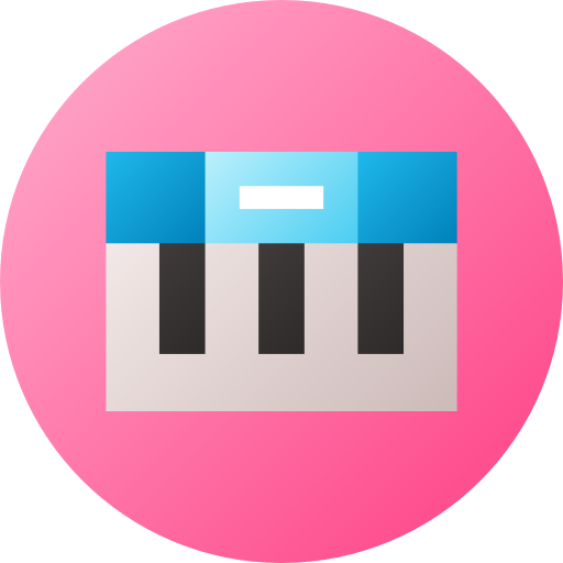 Keyboard Flat Circular Gradient icon
