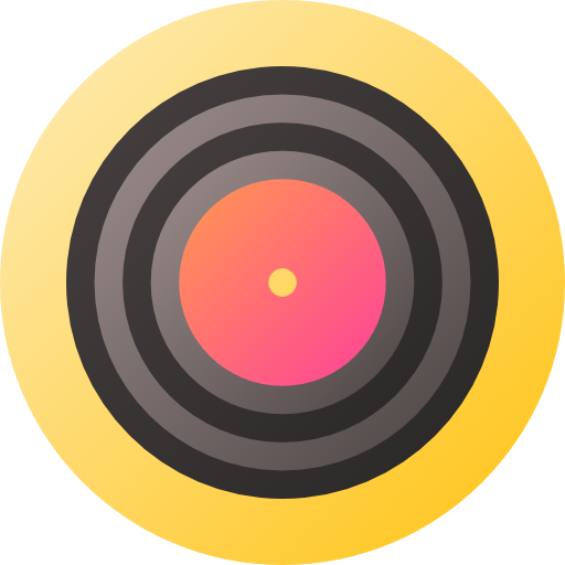 vinyl Flat Circular Gradient icon