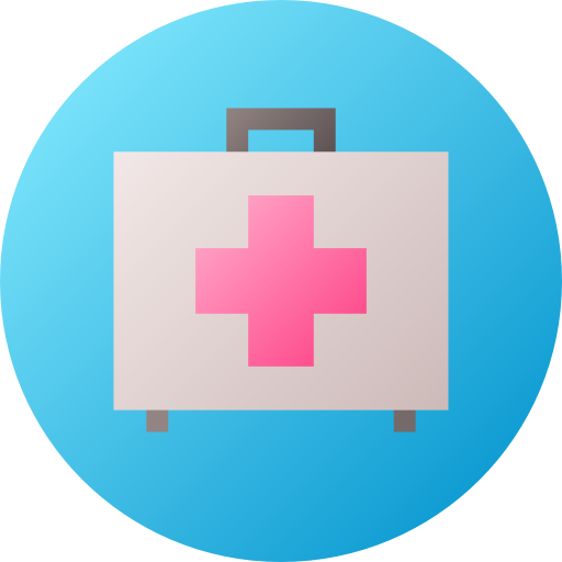 First aid kit Flat Circular Gradient icon