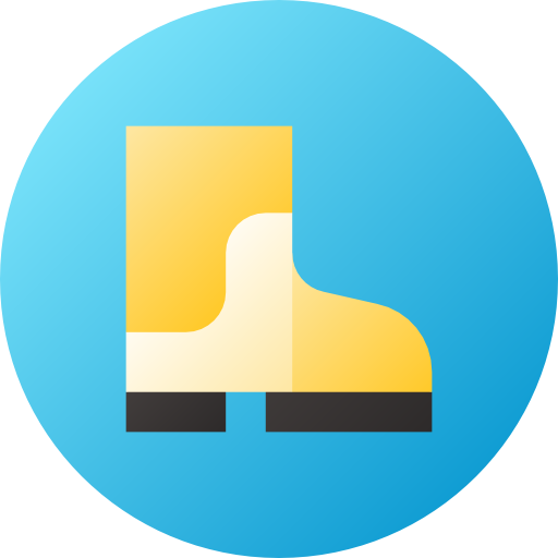 Boot Flat Circular Gradient icon