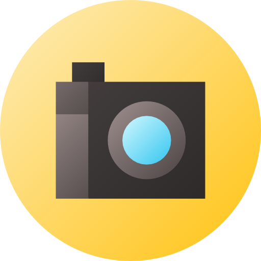 카메라 Flat Circular Gradient icon