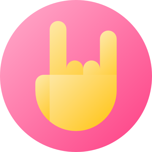 手 Flat Circular Gradient icon