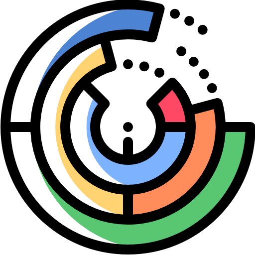 diagrama Detailed Rounded Color Omission Ícone