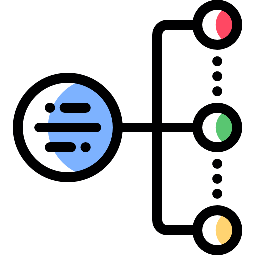 Diagram Detailed Rounded Color Omission icon