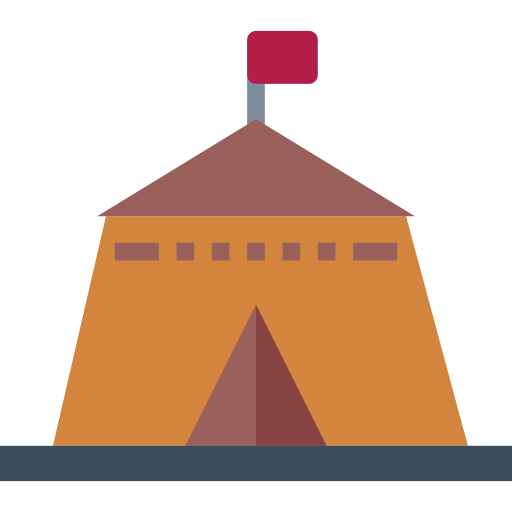 Camping tent Smalllikeart Flat icon