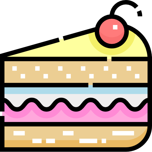 Кусок пирога Detailed Straight Lineal color иконка