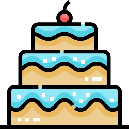ciasto Detailed Straight Lineal color ikona