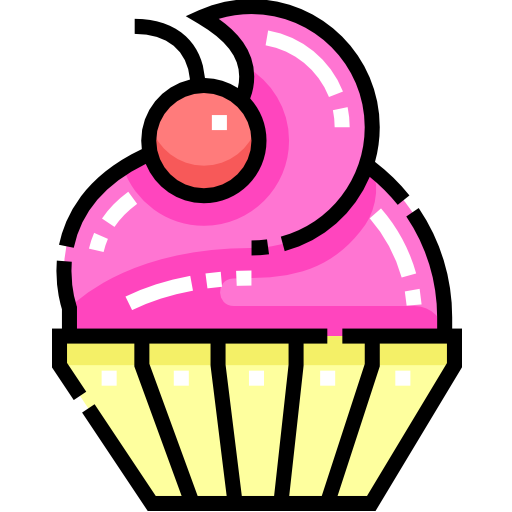 Cupcake Detailed Straight Lineal color icon