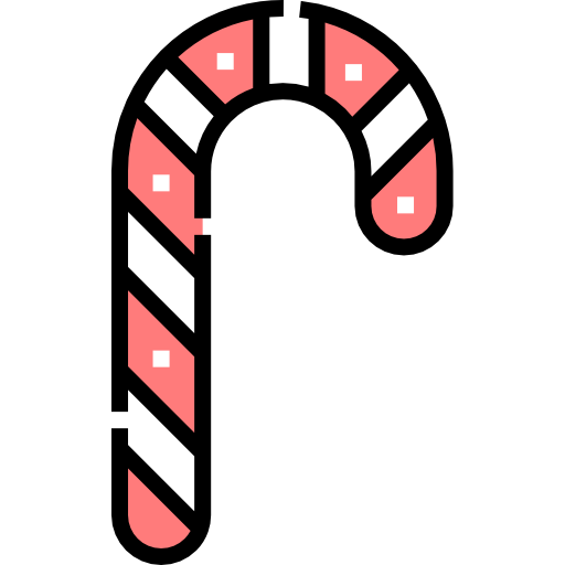 Candy cane Detailed Straight Lineal color icon