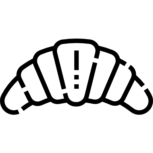 クロワッサン Detailed Straight Lineal icon