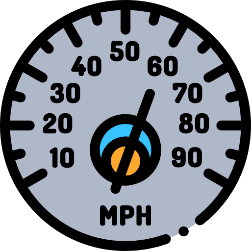 Speedometer Detailed Rounded Lineal color icon