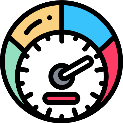 tachometer Detailed Rounded Lineal color icon