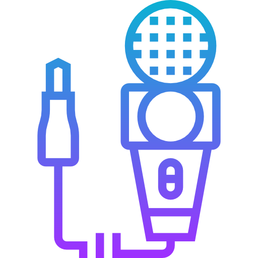 microfoon Meticulous Gradient icoon