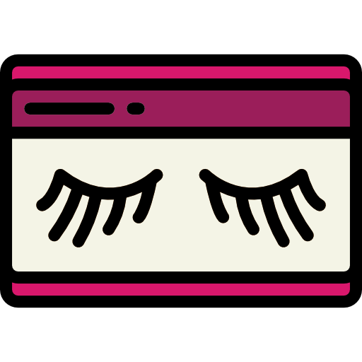 Eyelash Smalllikeart Lineal Color icon