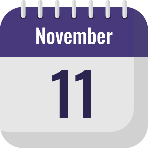 November 11 Generic color fill icon