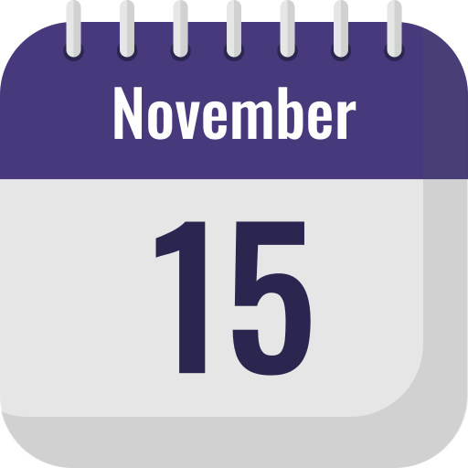 November 15 Generic color fill icon