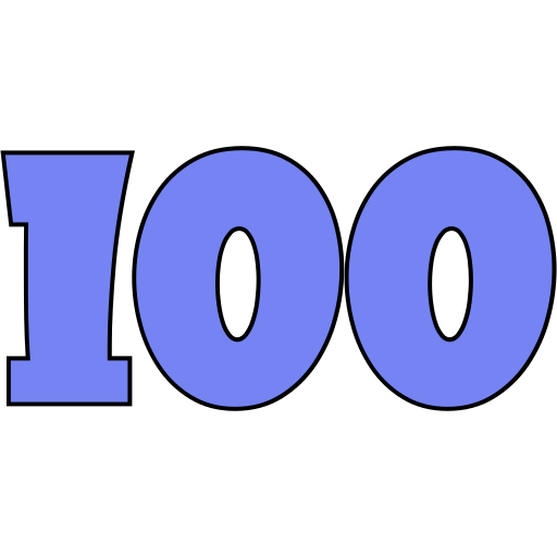 One hundred Generic color lineal-color icon