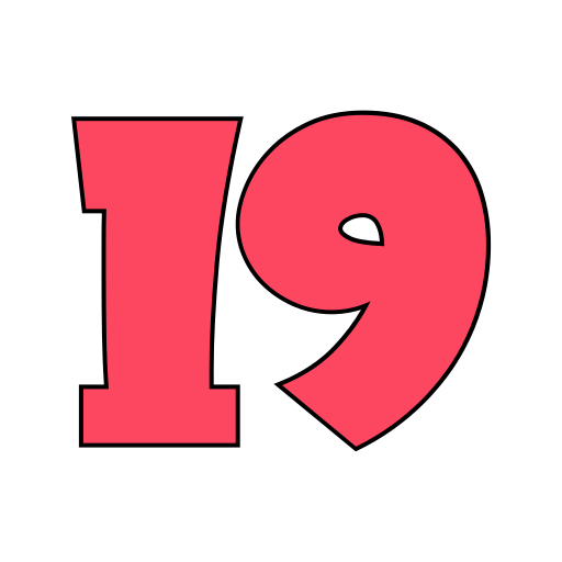 Number 19 Generic color lineal-color icon