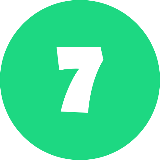 numero 7 Generic color fill icona