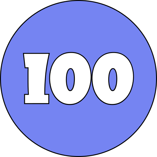 One hundred Generic color lineal-color icon