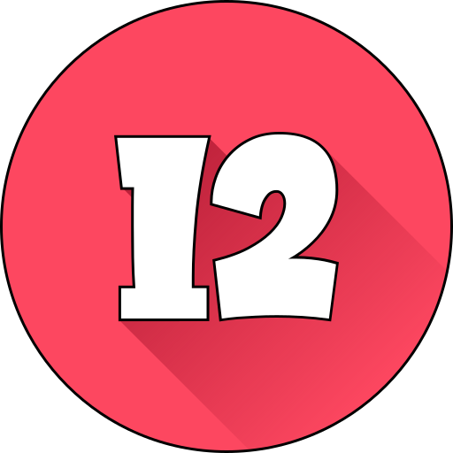 numero 12 Generic gradient lineal-color icona