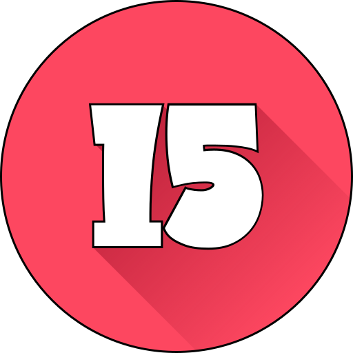numero 15 Generic gradient lineal-color icona