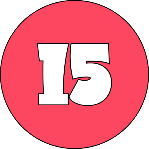 numéro 15 Generic color lineal-color Icône