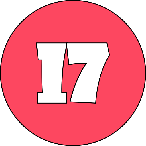 nummer 17 Generic color lineal-color icon