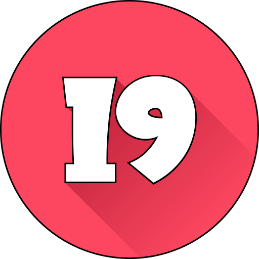 numero 19 Generic gradient lineal-color icona
