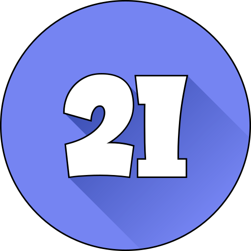 número 21 Generic gradient lineal-color icono